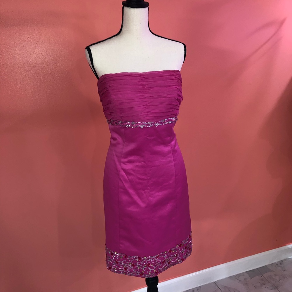 Pink Strapless Dress💖